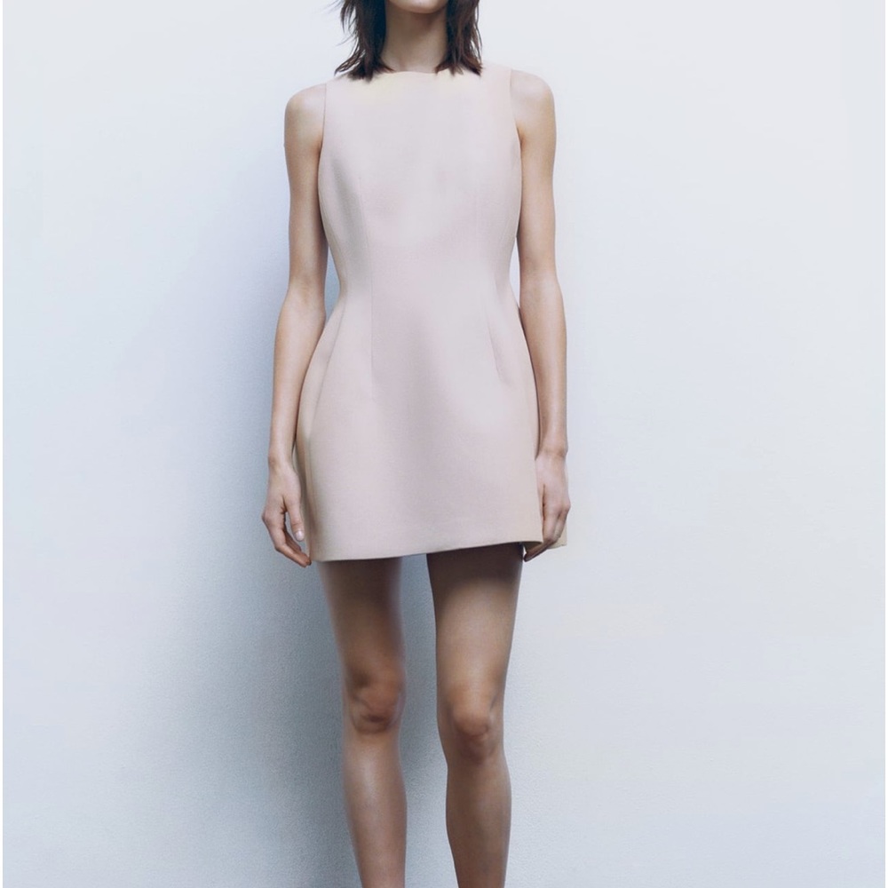 Zara voluminous short pink dress